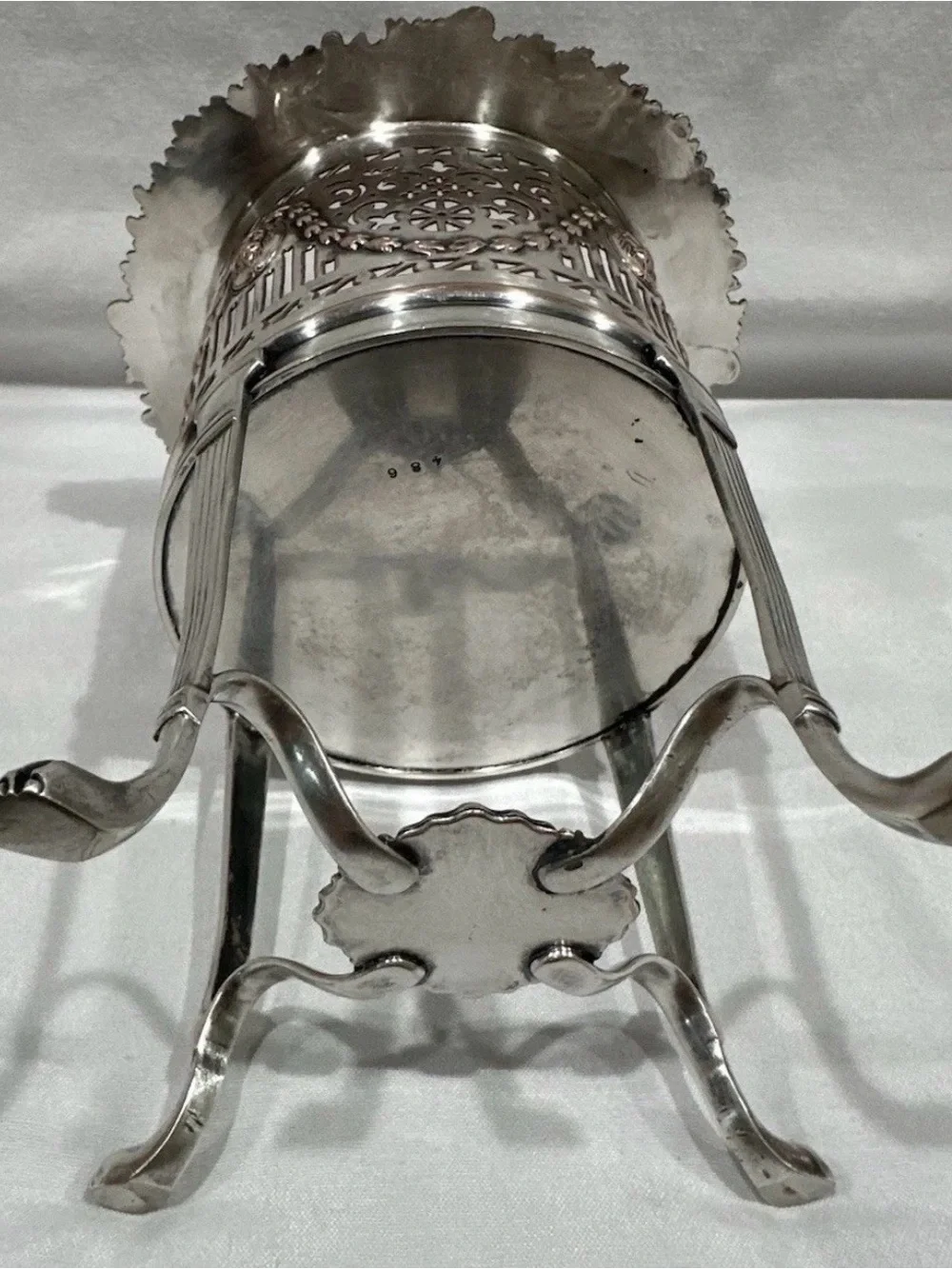 Antique Victorian Sheffield Silver Plate Wine Bottle Holder